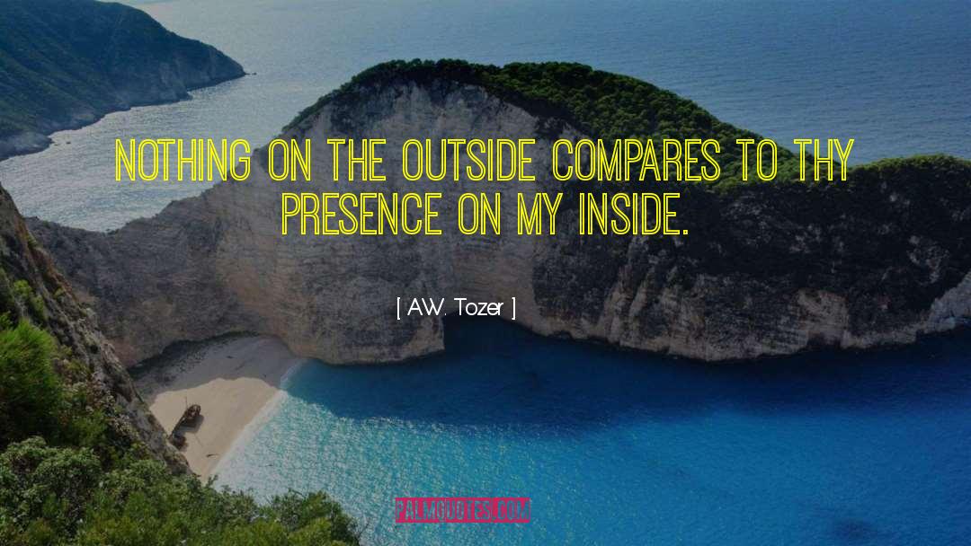 A.W. Tozer Quotes: Nothing on the outside compares