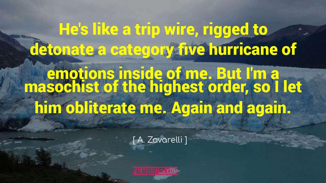 A. Zavarelli Quotes: He's like a trip wire,