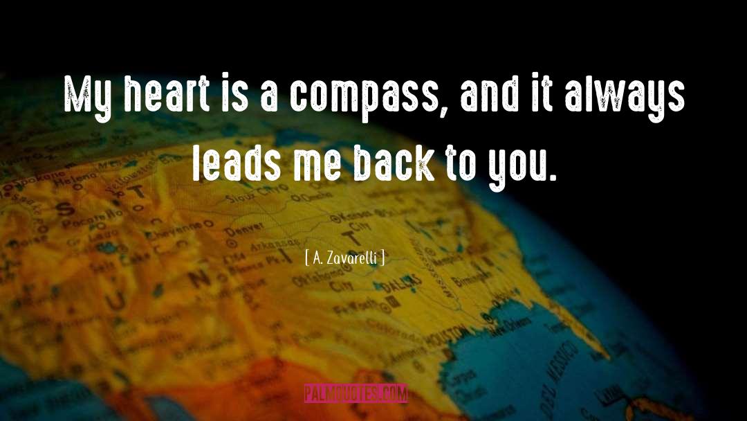 A. Zavarelli Quotes: My heart is a compass,