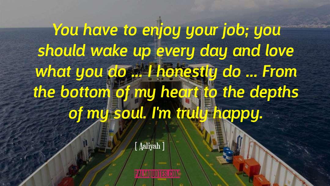Aaliyah Quotes: You have to enjoy your