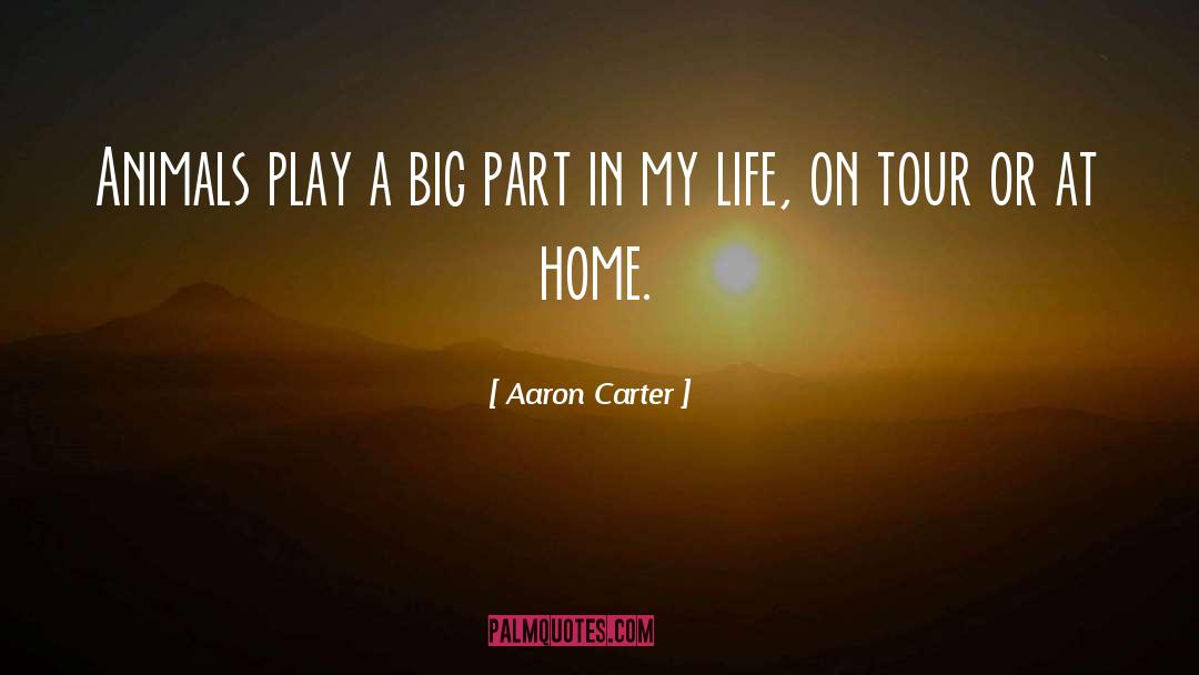 Aaron Carter Quotes: Animals play a big part