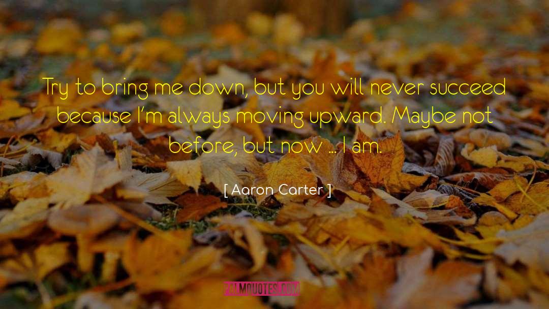 Aaron Carter Quotes: Try to bring me down,