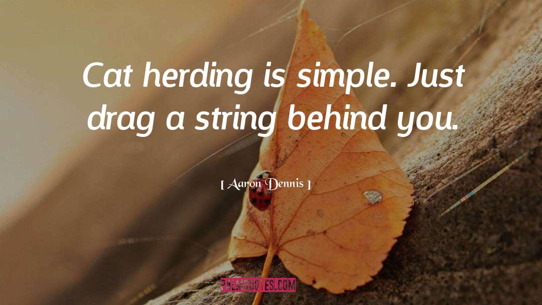 Aaron Dennis Quotes: Cat herding is simple. Just