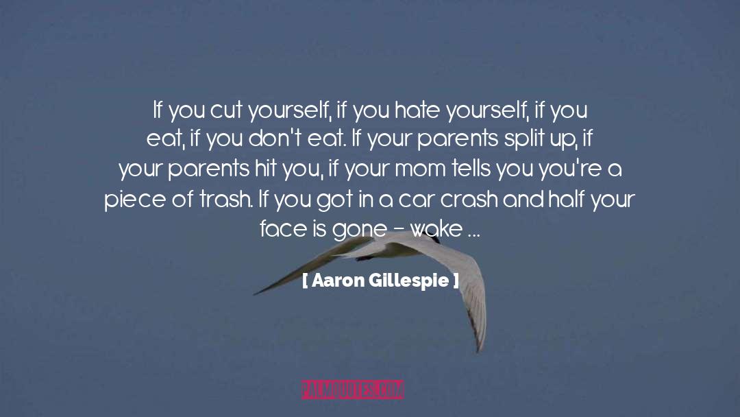 Aaron Gillespie Quotes: If you cut yourself, if