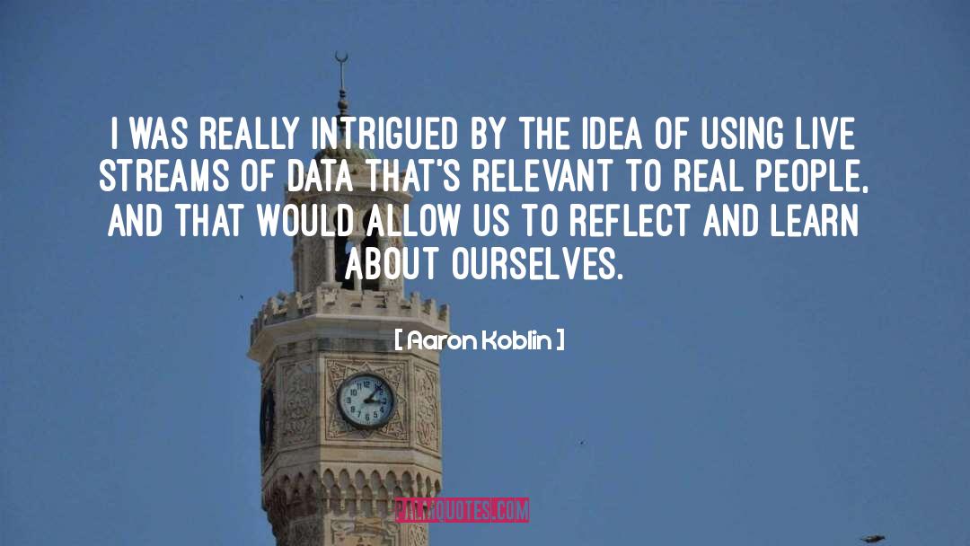 Aaron Koblin Quotes: I was really intrigued by