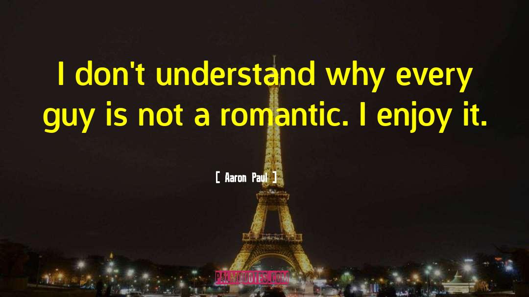 Aaron Paul Quotes: I don't understand why every