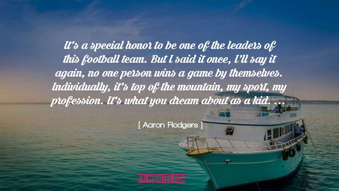 Aaron Rodgers Quotes: It's a special honor to