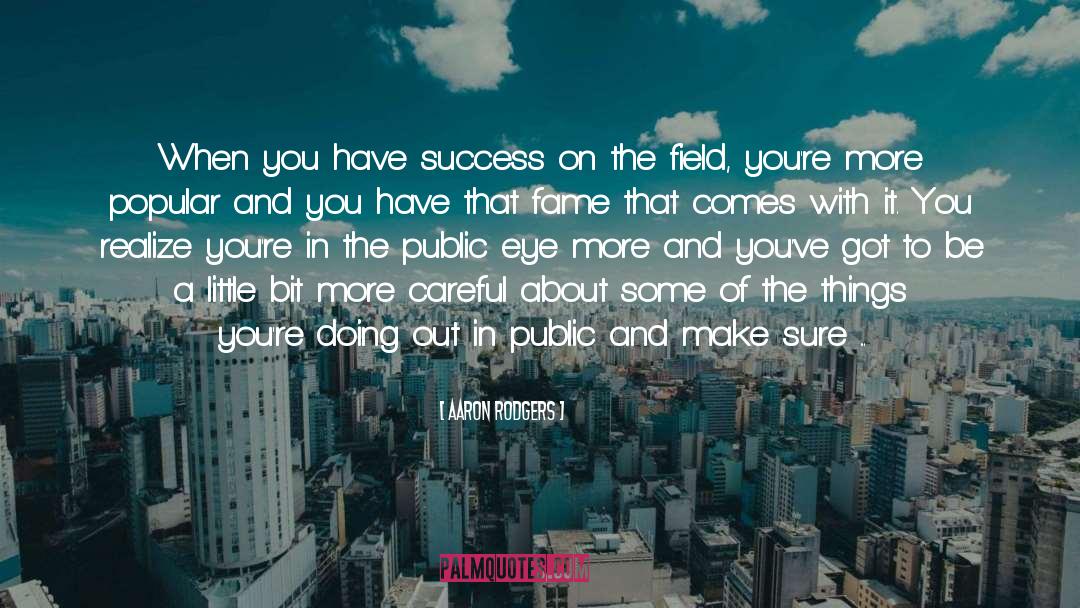 Aaron Rodgers Quotes: When you have success on