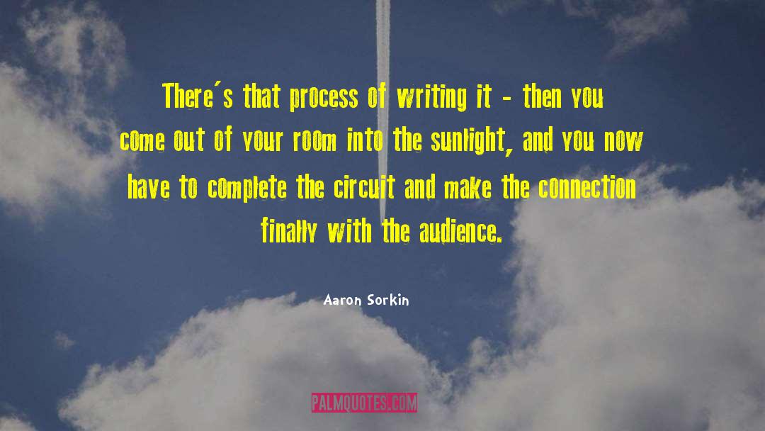 Aaron Sorkin Quotes: There's that process of writing