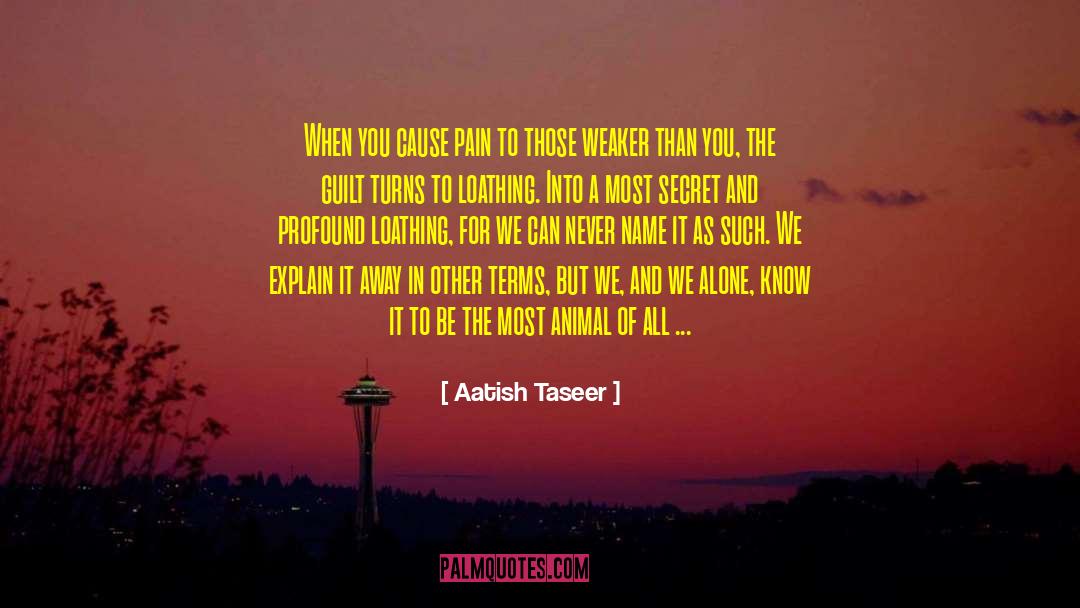 Aatish Taseer Quotes: When you cause pain to