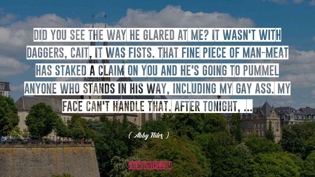 Abby Niles Quotes: Did you see the way