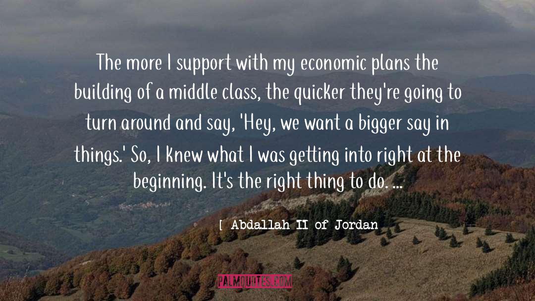 Abdallah II Of Jordan Quotes: The more I support with