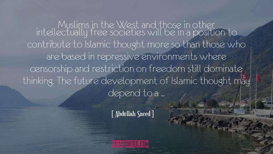 Abdullah Saeed Quotes: Muslims in the West and