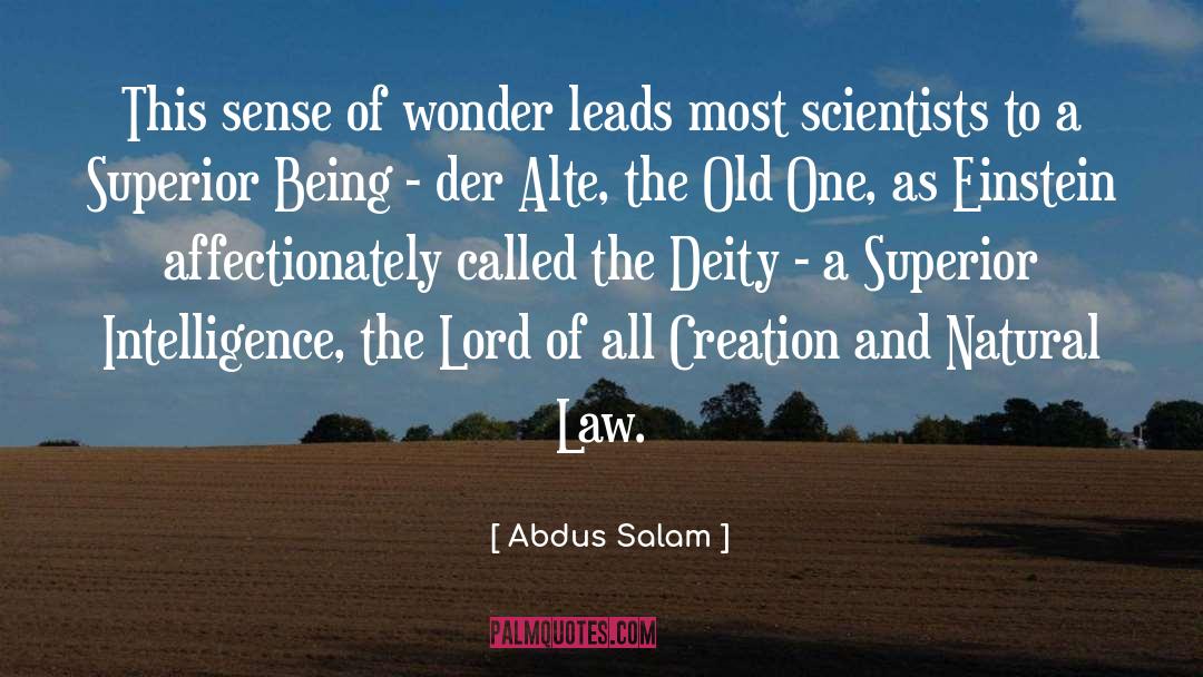 Abdus Salam Quotes: This sense of wonder leads