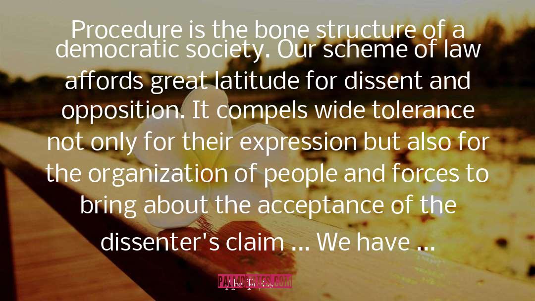 Abe Fortas Quotes: Procedure is the bone structure