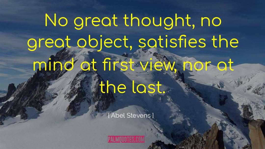 Abel Stevens Quotes: No great thought, no great