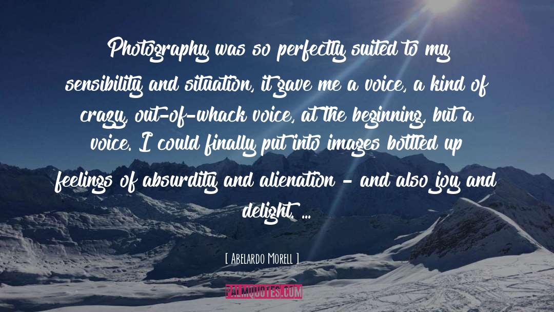 Abelardo Morell Quotes: Photography was so perfectly suited