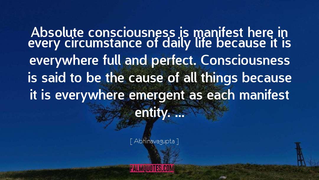 Abhinavagupta Quotes: Absolute consciousness is manifest here