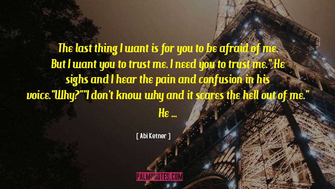 Abi Ketner Quotes: The last thing I want