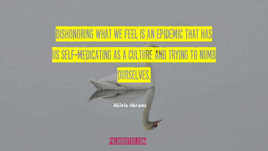 Abiola Abrams Quotes: Dishonoring what we feel is