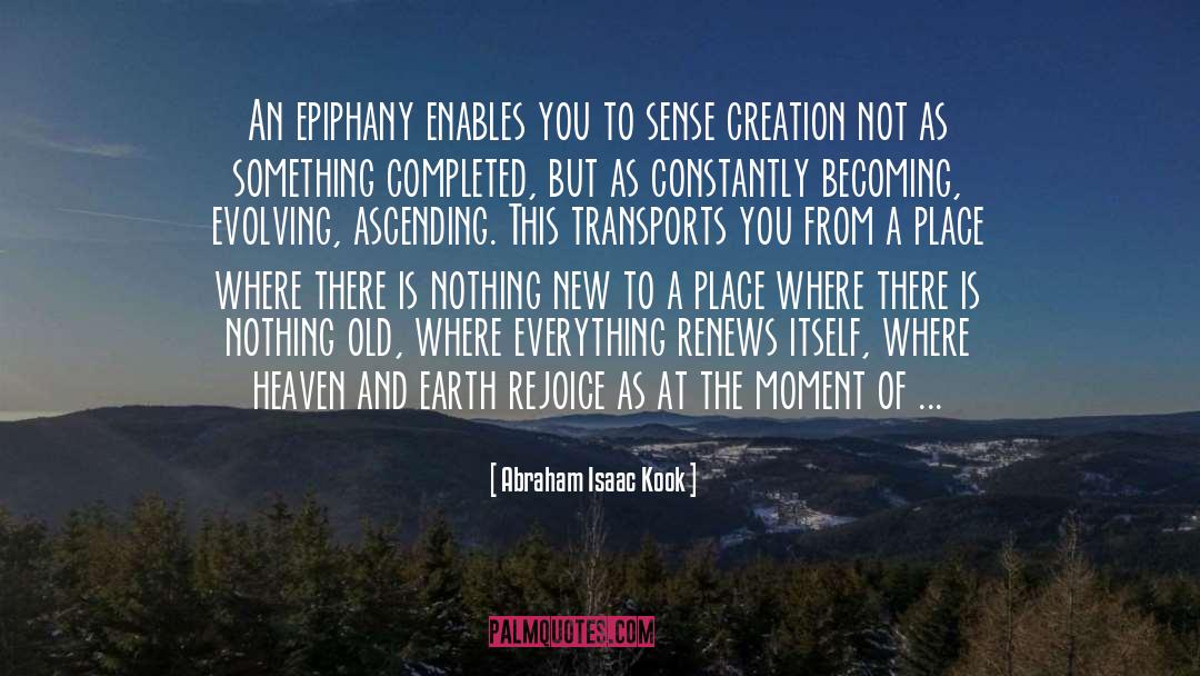 Abraham Isaac Kook Quotes: An epiphany enables you to
