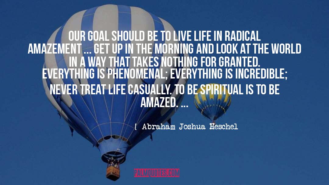 Abraham Joshua Heschel Quotes: Our goal should be to