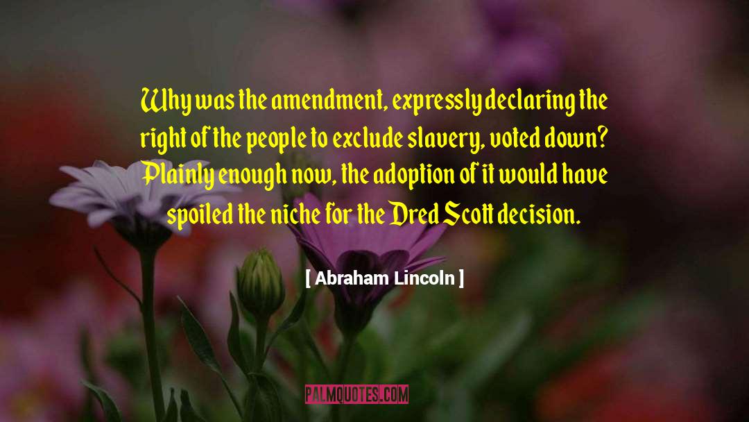 Abraham Lincoln Quotes: Why was the amendment, expressly