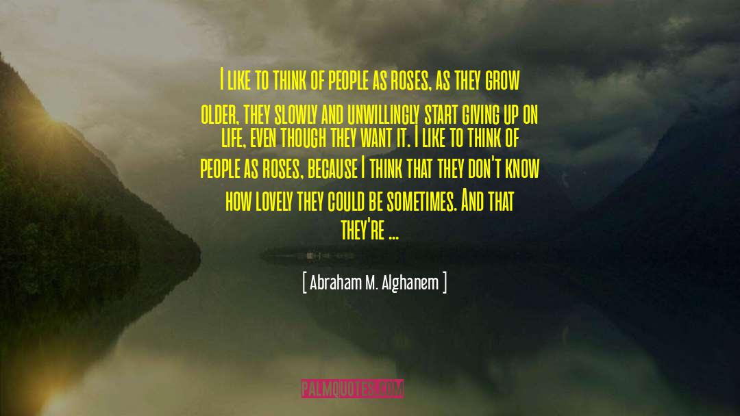 Abraham M. Alghanem Quotes: I like to think of