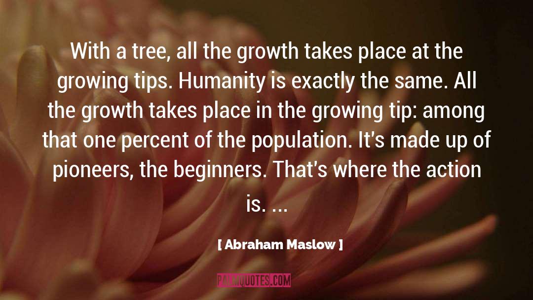 Abraham Maslow Quotes: With a tree, all the