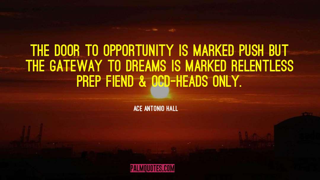 Ace Antonio Hall Quotes: The door to opportunity is