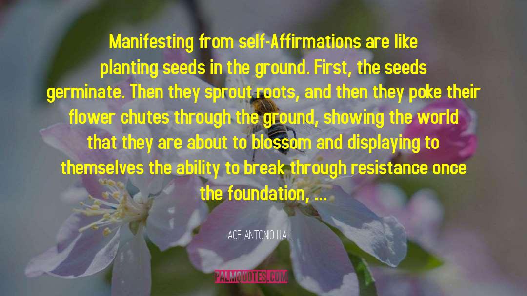 Ace Antonio Hall Quotes: Manifesting from self-Affirmations are like