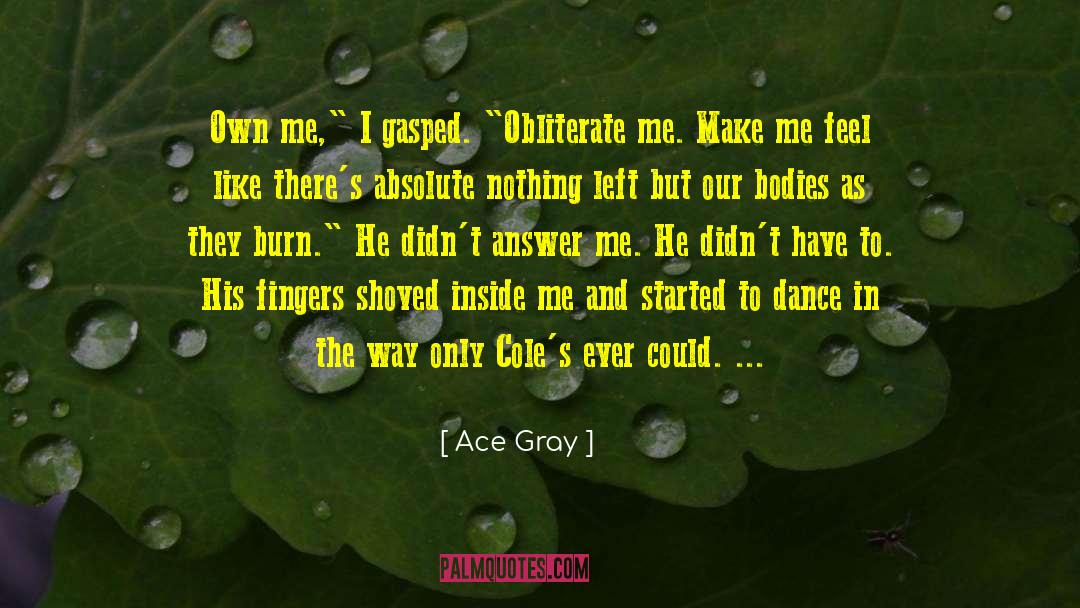 Ace Gray Quotes: Own me,