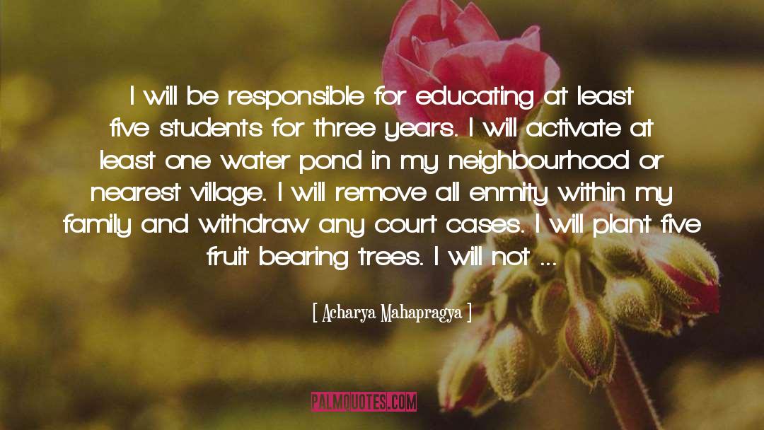 Acharya Mahapragya Quotes: I will be responsible for