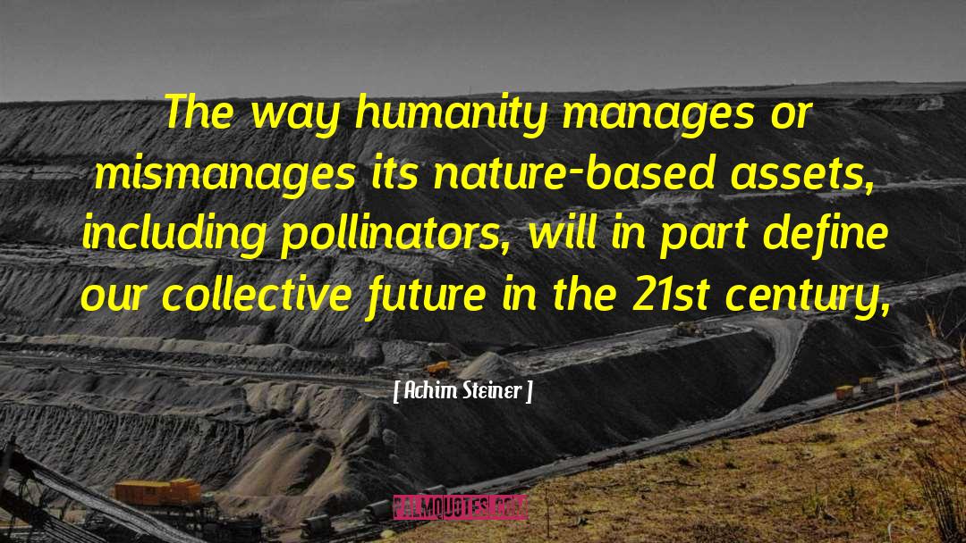 Achim Steiner Quotes: The way humanity manages or