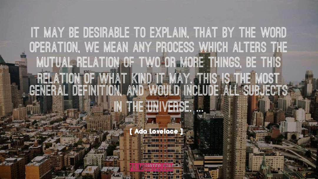 Ada Lovelace Quotes: It may be desirable to