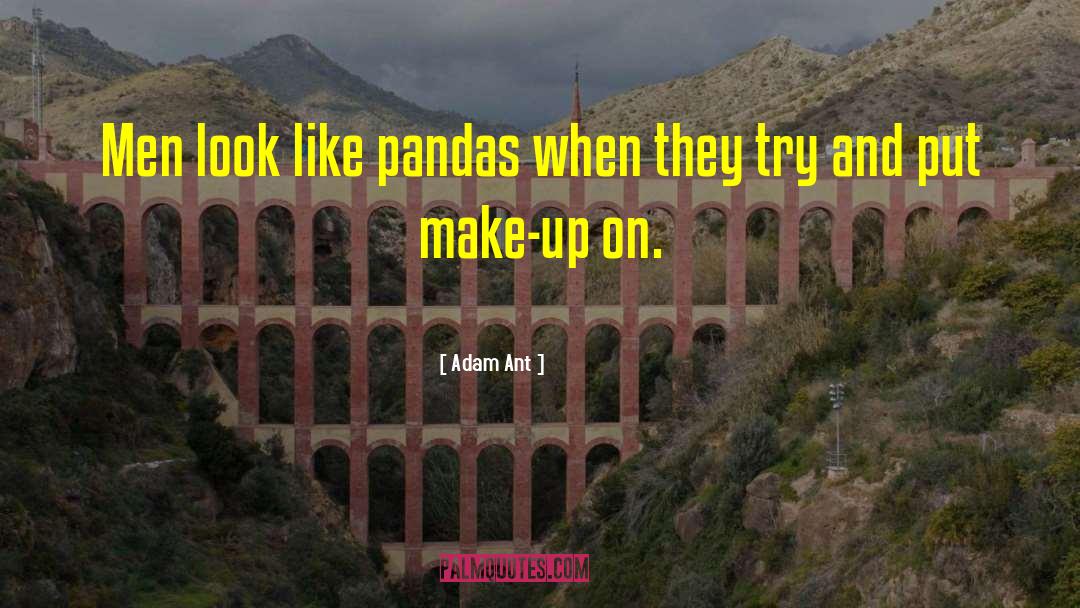 Adam Ant Quotes: Men look like pandas when