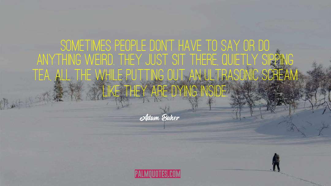 Adam Baker Quotes: Sometimes people don't have to