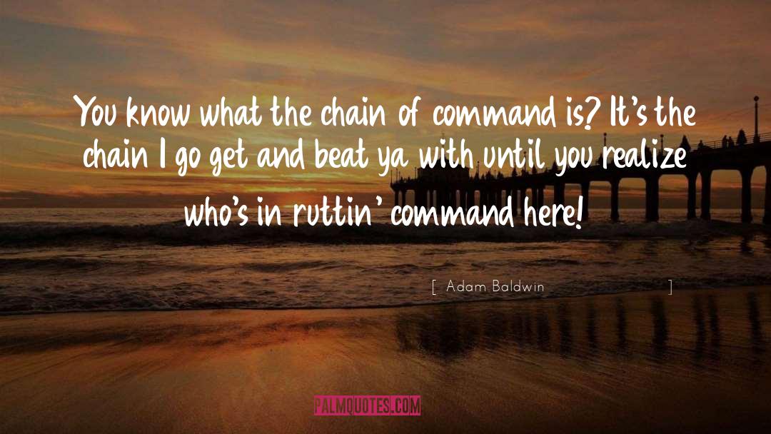 Adam Baldwin Quotes: You know what the chain