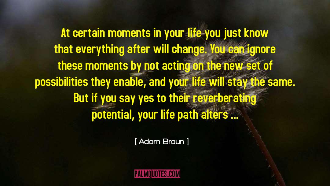 Adam Braun Quotes: At certain moments in your