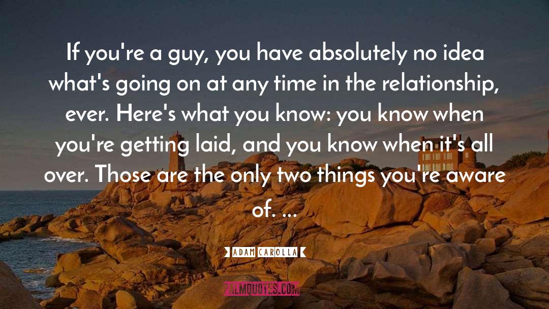 Adam Carolla Quotes: If you're a guy, you