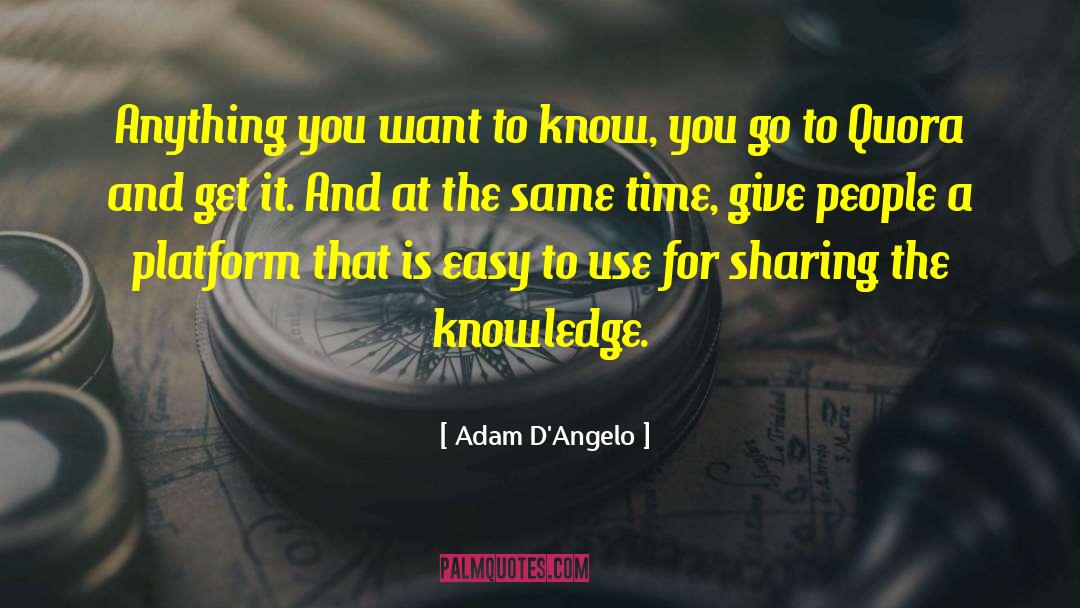 Adam D'Angelo Quotes: Anything you want to know,