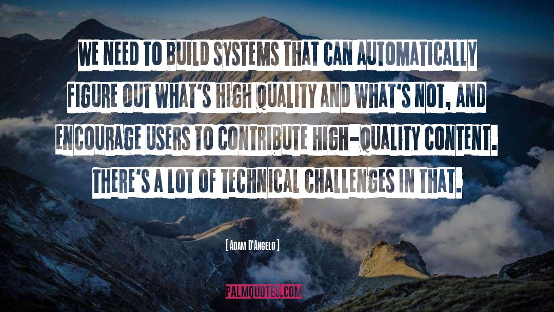 Adam D'Angelo Quotes: We need to build systems