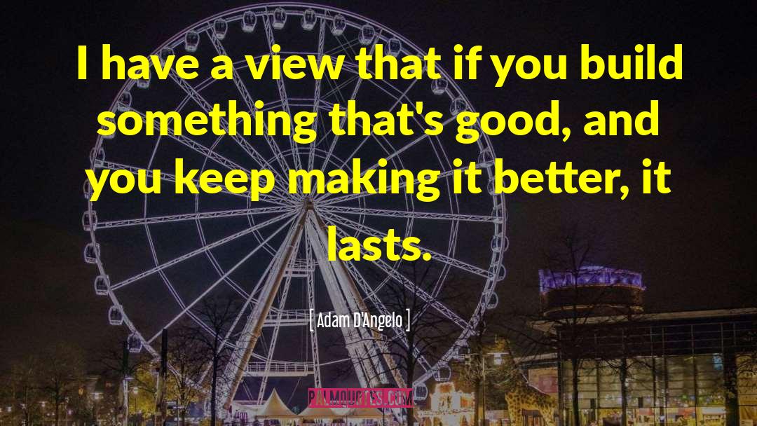 Adam D'Angelo Quotes: I have a view that