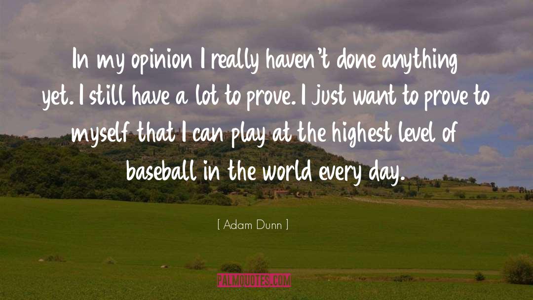 Adam Dunn Quotes: In my opinion I really