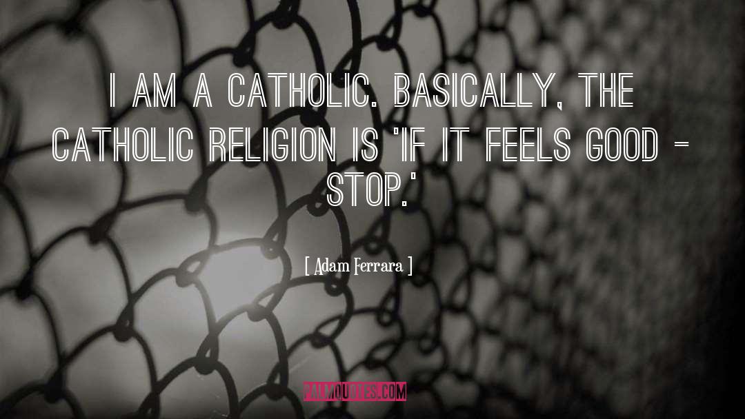 Adam Ferrara Quotes: I am a Catholic. Basically,