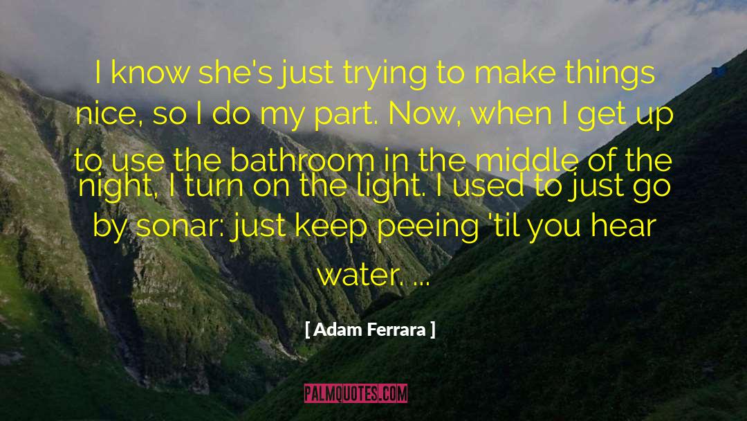 Adam Ferrara Quotes: I know she's just trying