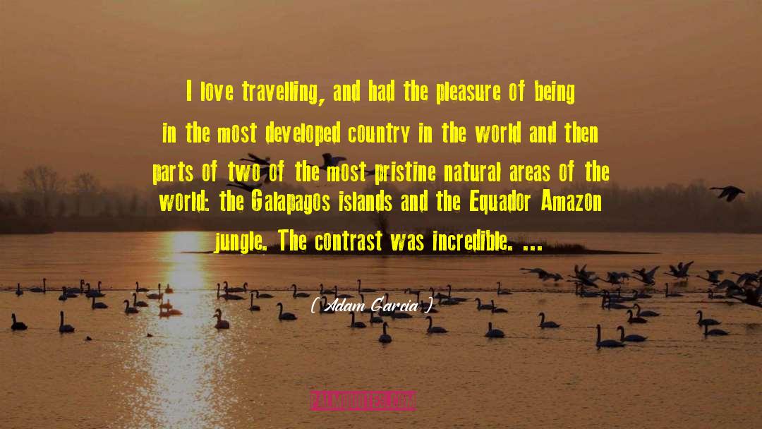 Adam Garcia Quotes: I love travelling, and had