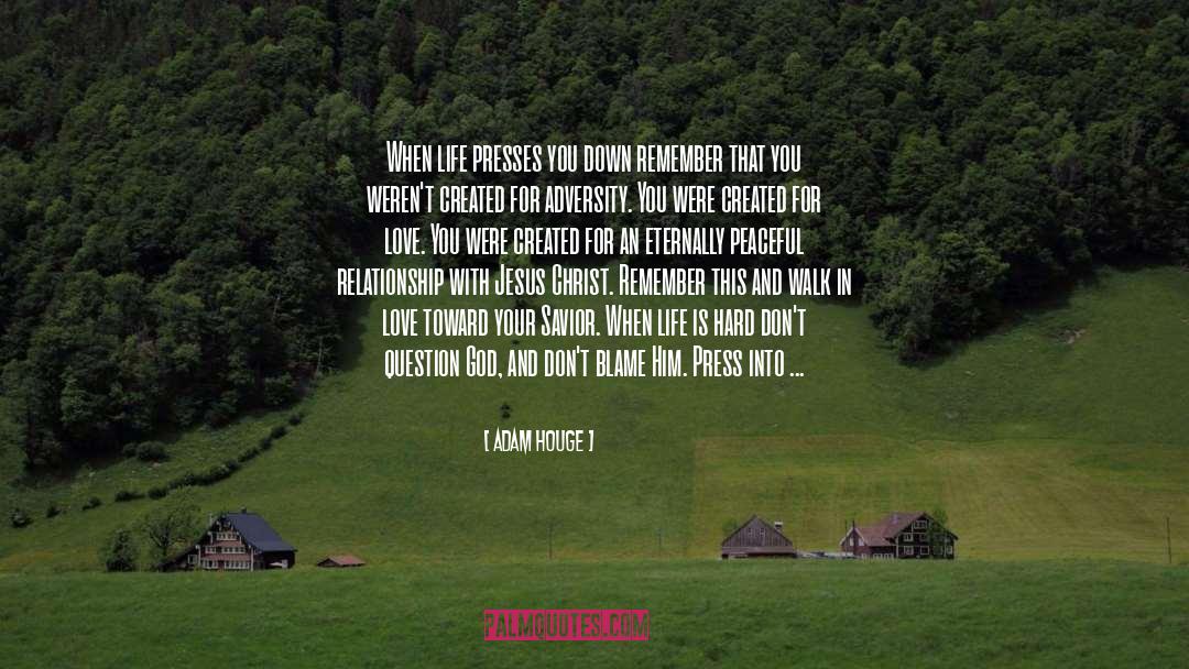 Adam Houge Quotes: When life presses you down