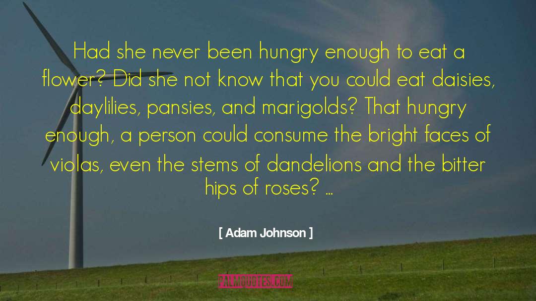 Adam Johnson Quotes: Had she never been hungry