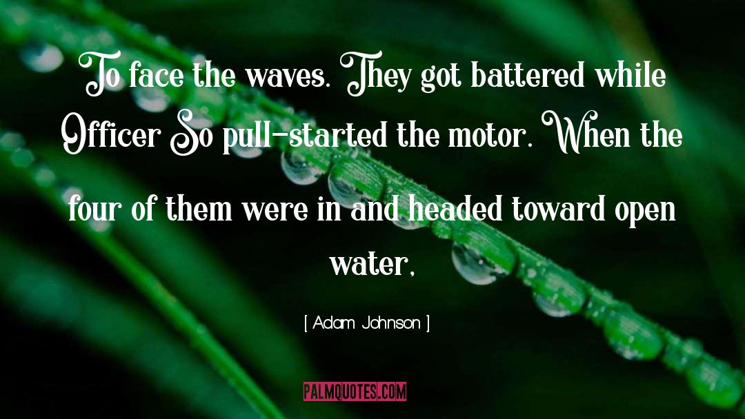 Adam Johnson Quotes: To face the waves. They